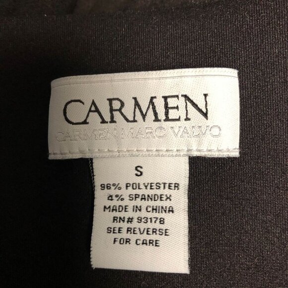 Carmen Marc Valvo Black Studded Faux Suede Jacket Womens Size Small Luxe Blazer - Picture 8 of 9